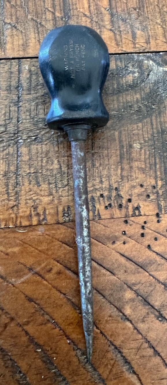 Vtg Snap-On Tools Black Handle Awl Pick 6ASAA USA